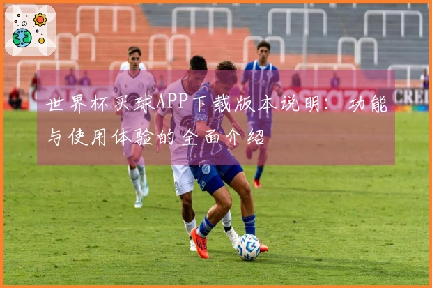 世界杯买球APP下载版本说明：功能与使用体验的全面介绍